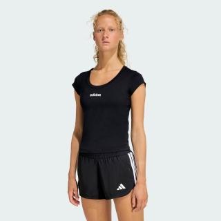 【adidas 愛迪達】短袖上衣 女 Q1 HYG BABY TEE 黑 KC7676