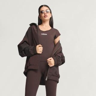 【adidas 愛迪達】短袖上衣 女 Q1 HYG BABY TEE 咖啡 JX1867