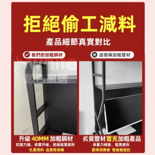 【靚白家居】全碳鋼 洞洞板桌上書架置物架螢幕收納架(寬135 x 高97 x 深 25公分)