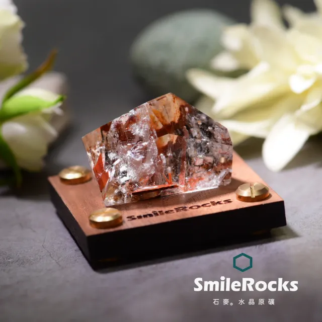 【SmileRocks 石麥】石麥水晶原礦  半拋異象水晶冰塊 SmilePAD 6X6cm 3000玩家 No.62571260624