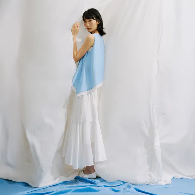 【giordano ladies】26SS 蠶絲混紡荷葉蛋糕裙(02466021)