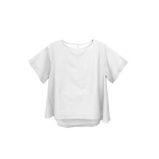 【giordano ladies】26SS 蠶絲混紡拼接上衣(02346024)