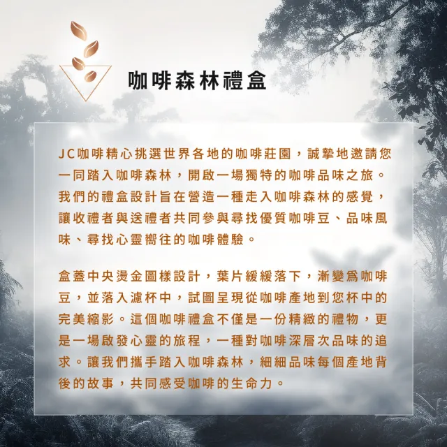 咖啡森林濾泡禮盒-二十個莊園綜合x2盒 (10gx20包/盒.共40包.附提袋及卡片.含巴拿馬藝妓)