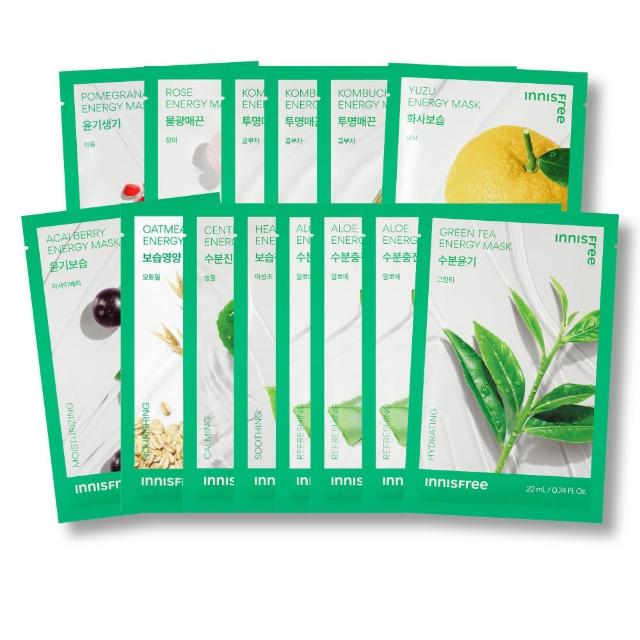 【innisfree】買10送10★我的真萃能量面膜20入澎派組(4款任選)