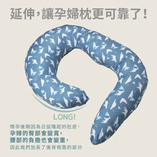 【Fuddo 福朵】(加長版) 多功能孕婦側睡舒眠枕  3M吸濕排汗專利(防溢奶枕/抬腿枕/哺乳枕)