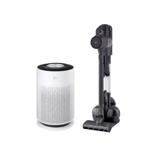 【LG 樂金】A9K +新大白 熱銷商品No1. 超淨化大白抗敏空氣清淨機+ 寵物家庭濕拖無線吸塵器A9K-MAXMOP3