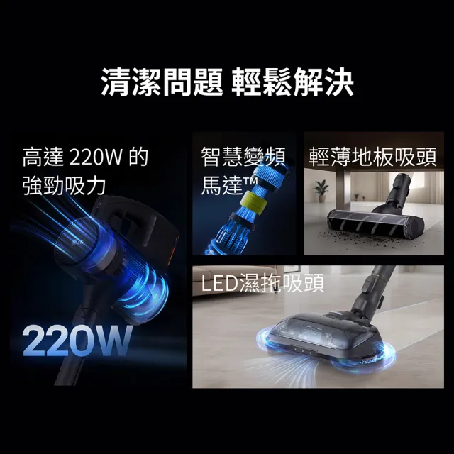 【LG 樂金】A9K +新大白 熱銷商品No1. 超淨化大白抗敏空氣清淨機+ 寵物家庭濕拖無線吸塵器A9K-MAXMOP3