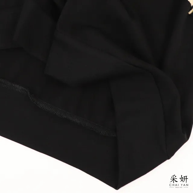 【CHAI YAN 采妍】小馬水鑽針織拼接短袖上衣(春夏女裝/中大尺碼/專櫃/寬鬆/透氣)