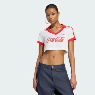 【adidas 愛迪達】運動 休閒 短袖 T恤 女上衣 CROPPED JERSEY(KY7571)