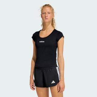 【adidas 愛迪達】運動 休閒 短袖 T恤 女上衣 Q1 HYG BABY TEE(KC7676)