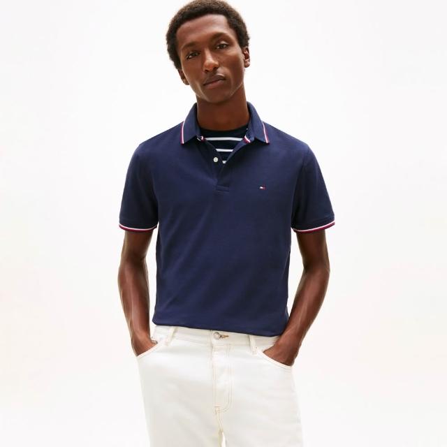 【TOMMY HILFIGER】VIP限定 官方旗艦館Winston 吸濕排汗 Polo 衫_藍色