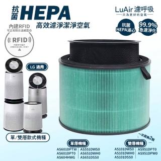 【LG 樂金】適用 LG 超級大白 AS601HWG0/101DWH0/651DWH0/651DSS0 濾網 除臭濾網 濾芯 濾呼吸