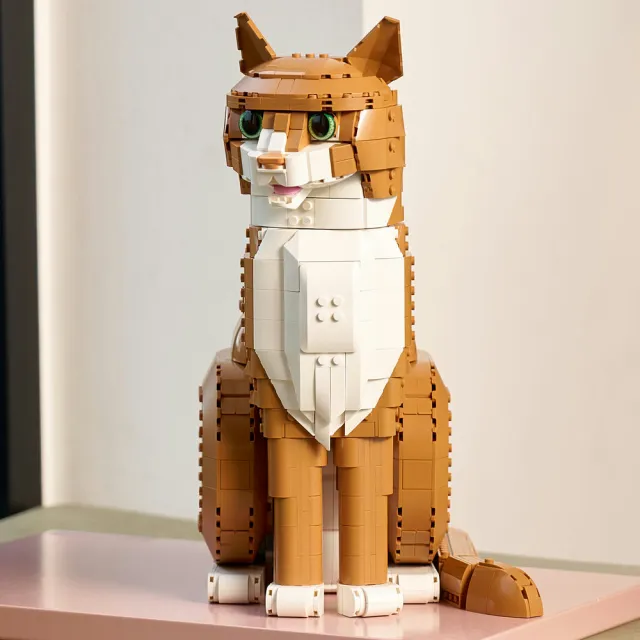 【LEGO 樂高】Ideas 21376 橘貓(動物玩具 居家擺設 禮物 積木)