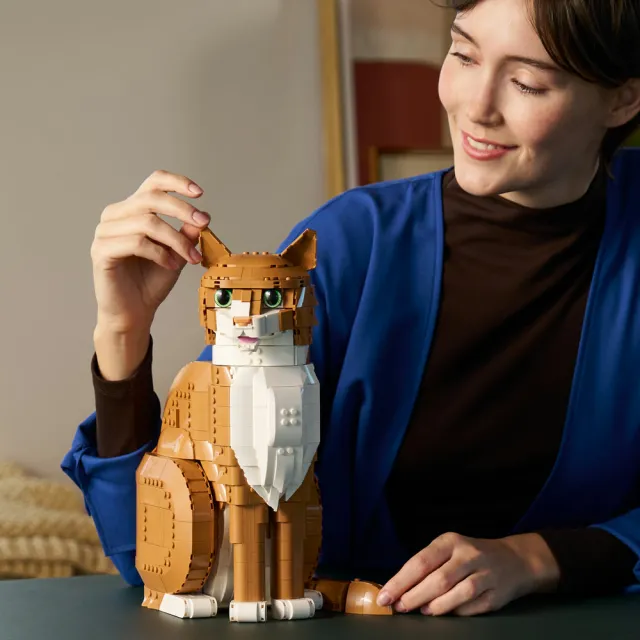 【LEGO 樂高】Ideas 21376 橘貓(動物玩具 居家擺設 禮物 積木)