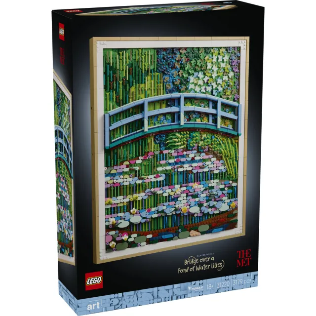 【LEGO 樂高】Art 31220 克勞德．莫內－〈睡蓮池上的拱橋〉(壁畫 居家擺設 禮物 玩具)