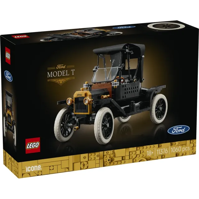 【LEGO 樂高】Icons 11376 Ford Model T(賽車 福特汽車 居家擺設 積木 禮物)