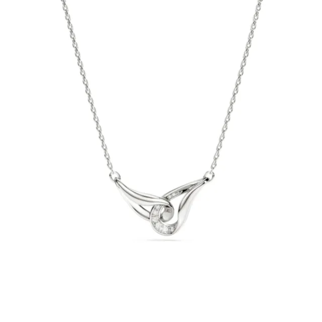 【SWAROVSKI 施華洛世奇】官方直營 Classica 鏈墜 圓形切割 白色 925銀 | 5740343 新品