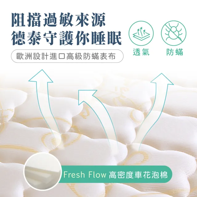 【德泰法蘭西床】索歐系列 奢華900 彈簧床墊-單人3.5尺