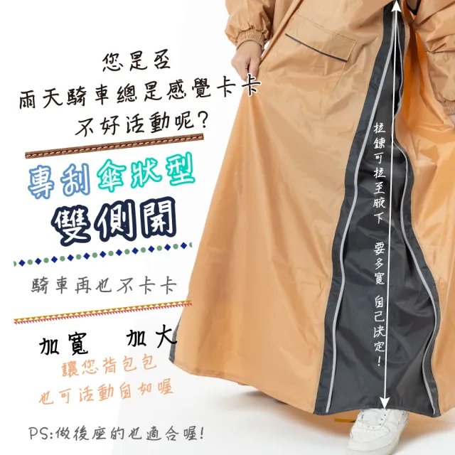【JUMP】陸玖專利雙側開背包款全方位防滲漏風雨衣(專利內斜設計 背包款雨衣 機車雨衣)