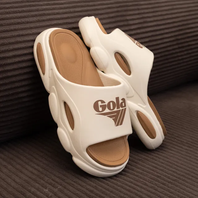 【Gola】海豚寶寶．軟彈足弓拖鞋-卡其 男鞋 女鞋 休閒鞋 透氣 輕量 彈力 柔軟 舒適 厚底