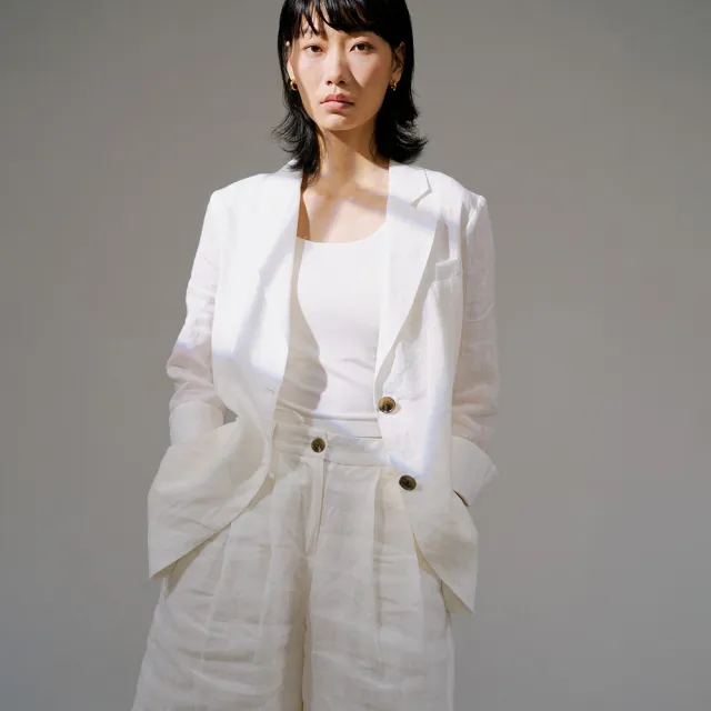 【giordano ladies】26SS 棉麻混紡百慕達短褲(02406004)
