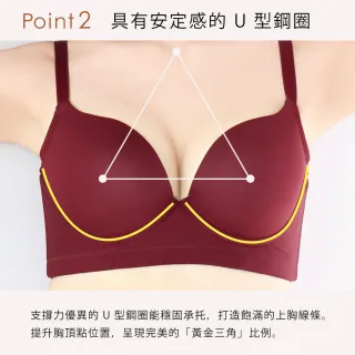 【aimerfeel】單品內衣無痕Burlesque高脇邊內衣-酒紅色-1602613-BO