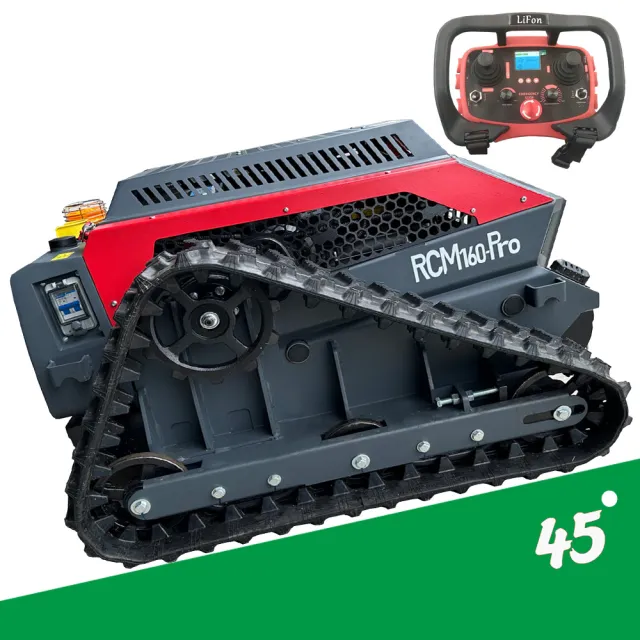 【立豐科技】RCM160-Pro 遙控割草車/割草可以很帥/2.4G遙控式/履帶設計油電混動/黑豹/專業款(斜坡45度)