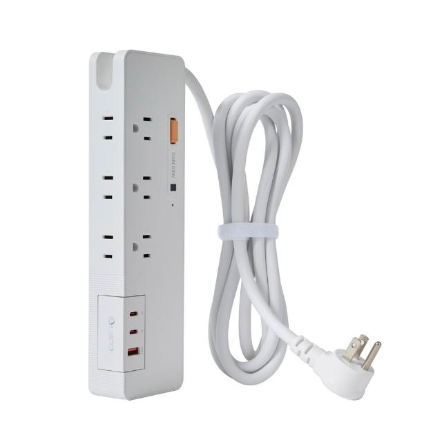 【LaPO】1開6插3USB 氮化鎵GaN 65W快充延長線