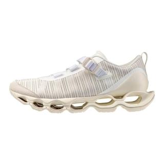 【MIZUNO 美津濃】Wave Prophecy Strap 2 男女 休閒鞋 緩震 米白(D1GA260302)