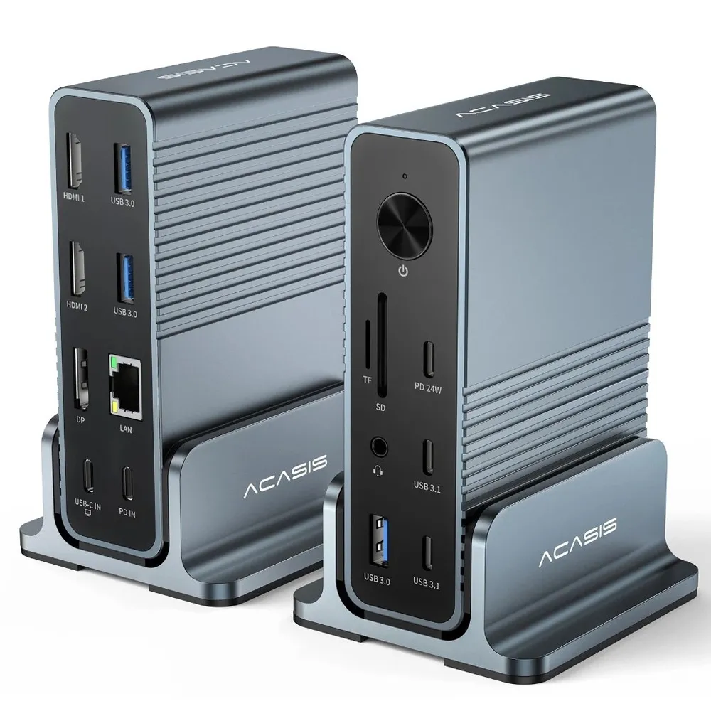 ACASIS 阿卡西斯 15合1 USB-C桌面擴充底座(筆記本電腦 4K60hz擴展HDMI/DP顯示 DS-7A15)