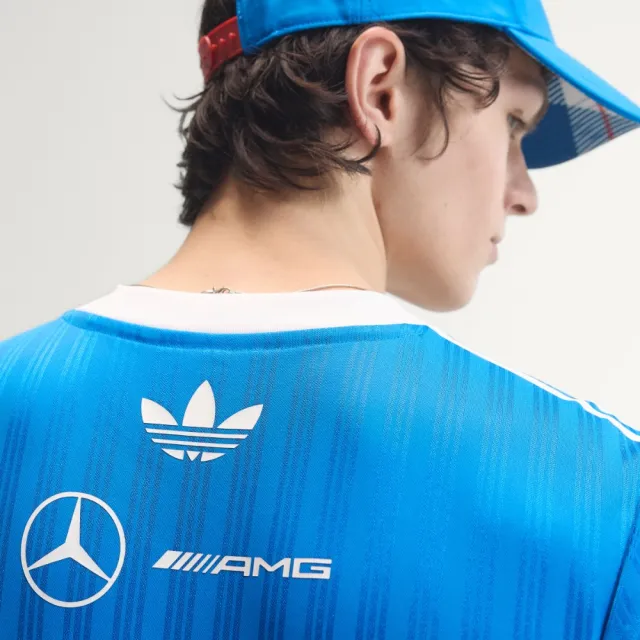 【adidas 愛迪達】MERCEDES - AMG PETRONAS F1 TEAM BLUE WONDERS 賽車手 短袖上衣(KT5127 男款休閒T恤)