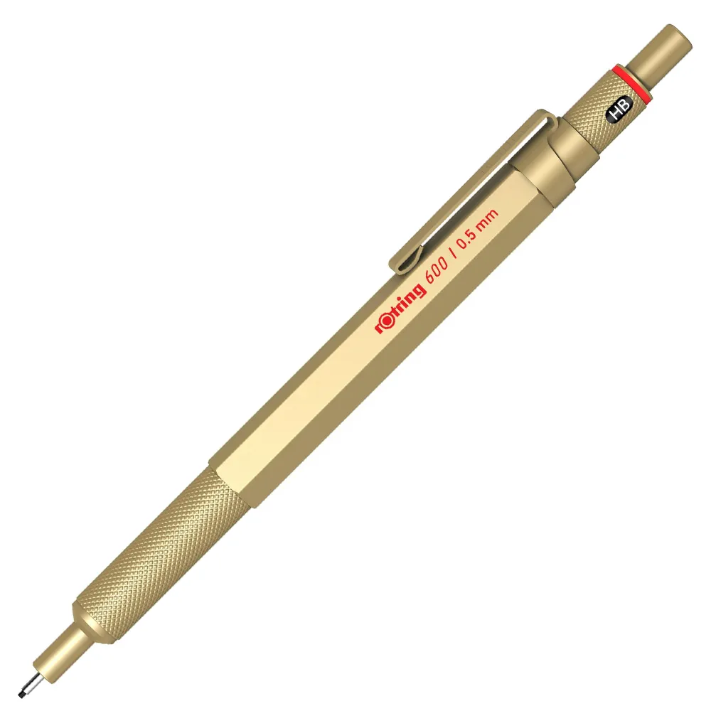 【rOtring】德國紅環rOtring 600型 製圖自動鉛筆 金色 0.5mm(rOtring 600)