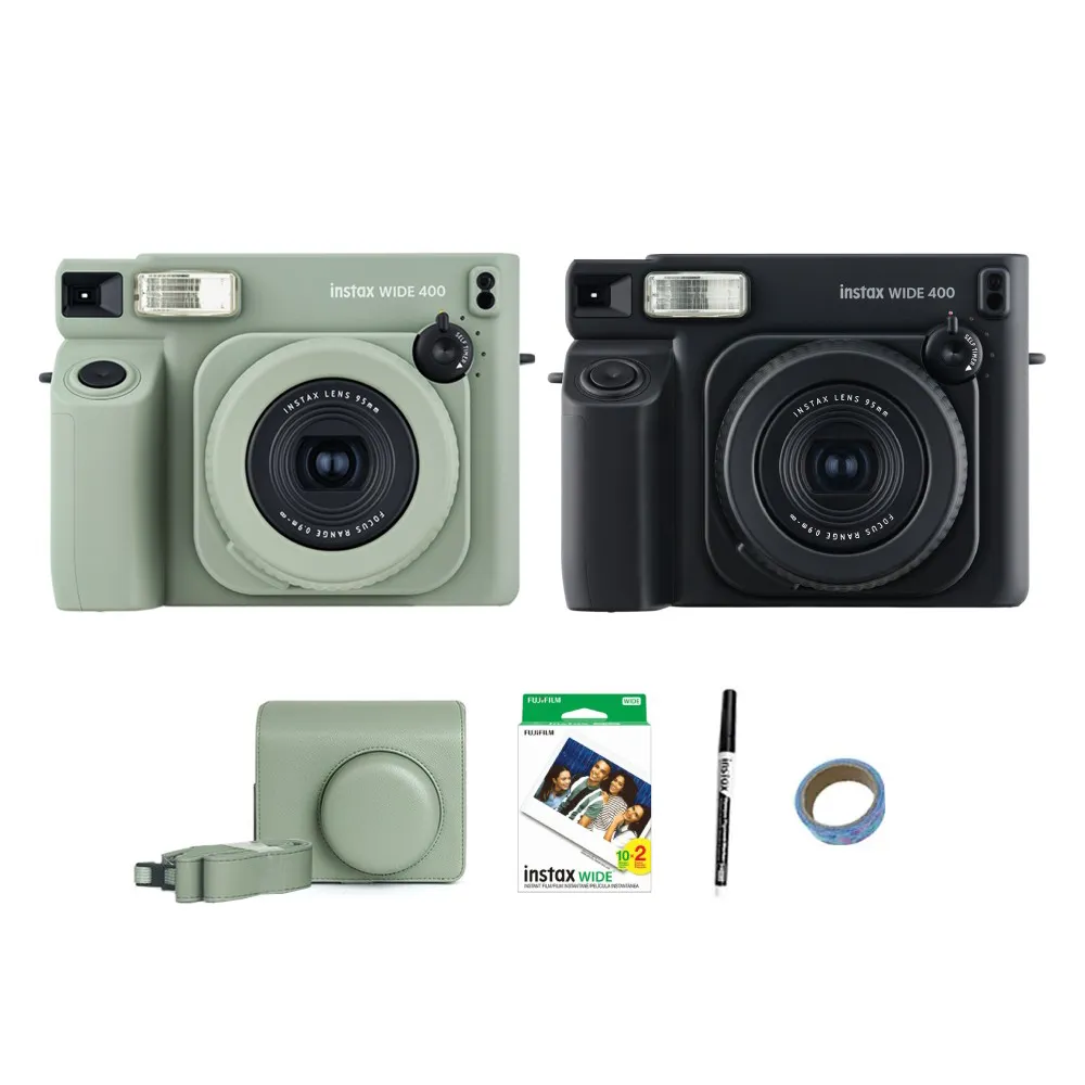 【FUJIFILM 富士軟片】Instax WIDE 400 寬幅型 拍立得相機 公司貨(贈20張底片專用皮套豪禮組)