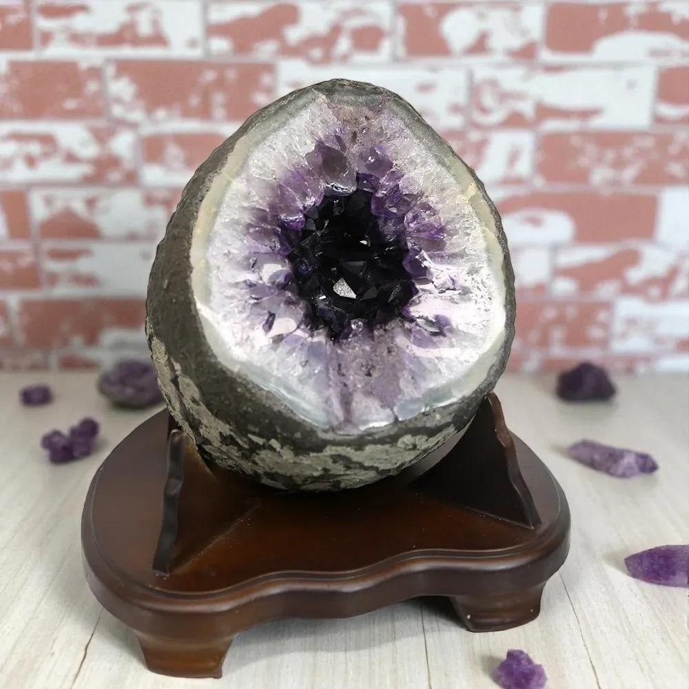 【D.S. jewellery 德山珠寶】天然5A級紫水晶洞#02(喬遷新居辦公桌擺設送禮最佳首選交換禮物水晶手鍊CE476)
