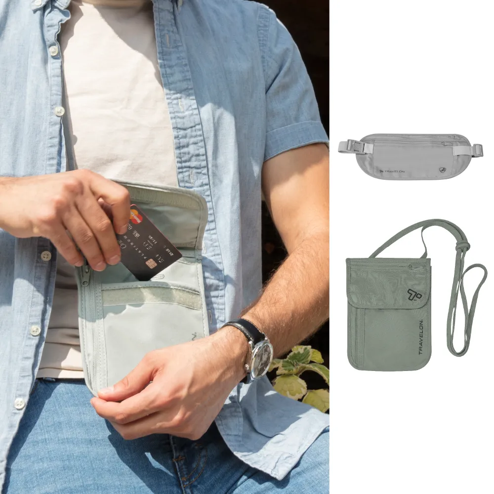 【Travelon】美國 防盜貼身包 多款  / RFID 防盜包 隱形包 防盜腰包 男包 情人節禮物 送禮 男 女