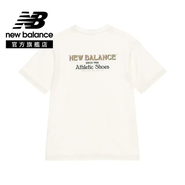 【NEW BALANCE】NB 短T Logo標語短袖上衣_男性_藍/米杏_MT61E14RCIC_MT61E14RNNY(亞版 版型正常)