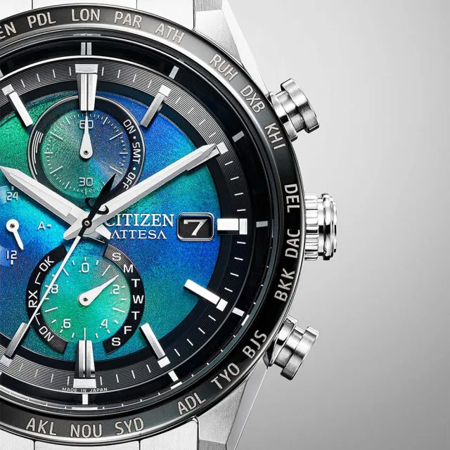 【CITIZEN 星辰】韋禮安配戴款 千彩之海 限量鈦金屬光動能電波萬年曆手錶 錶 生日禮 送禮(AT8188-64L)