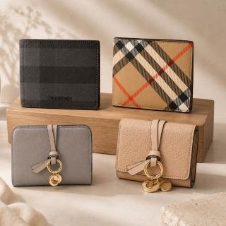 【BURBERRY 巴寶莉】XChloe格紋短夾/翻蓋短夾(多款選)