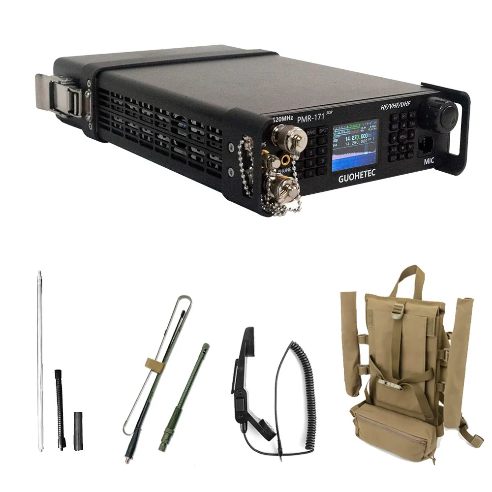 【AnyTalk】GUOHETEC 國赫 PMR-171 便攜 全頻 全模式 SDR 揹負電台(贈短波天線+扁折天線+手柄+背包)