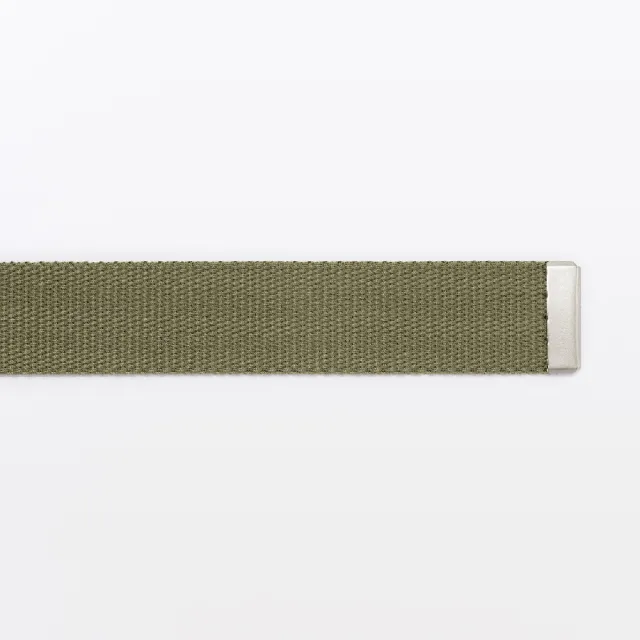 【MUJI 無印良品】再生聚酯纖維混可調式織帶皮帶(灰白/黑色/米黃/卡其綠)