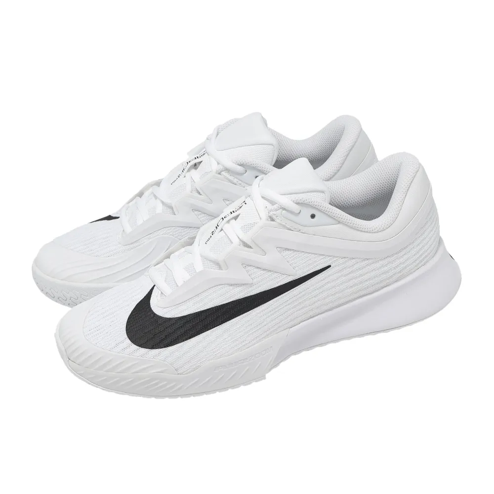 【NIKE 耐吉】硬地網球鞋 Wmns Zoom Vapor Pro 3 HC 女鞋 匹克球 男鞋 匹克球 白 黑 支撐 運動鞋(FZ2158-10
