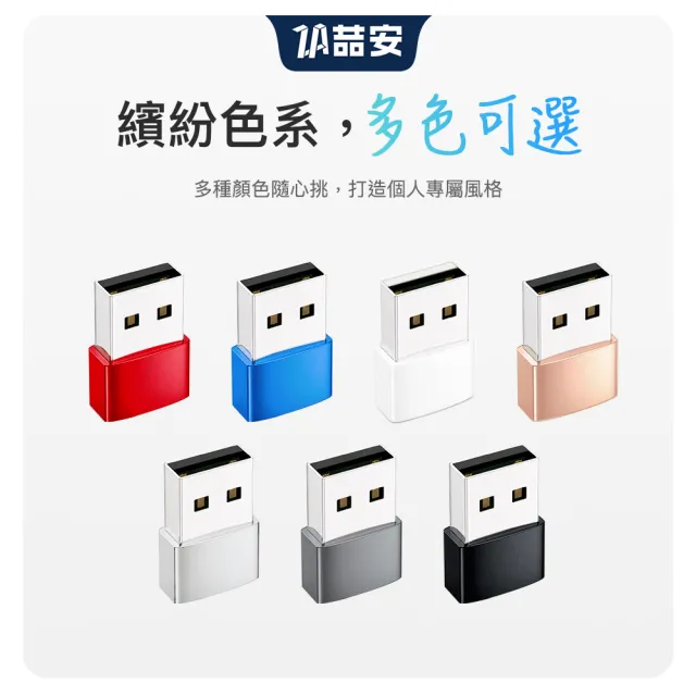 【ZA 喆安】USB 2.0 Type-A公 to C母OTG轉接頭 USB C to Type-A轉接頭(適用iPhone17/16/筆電/手機)
