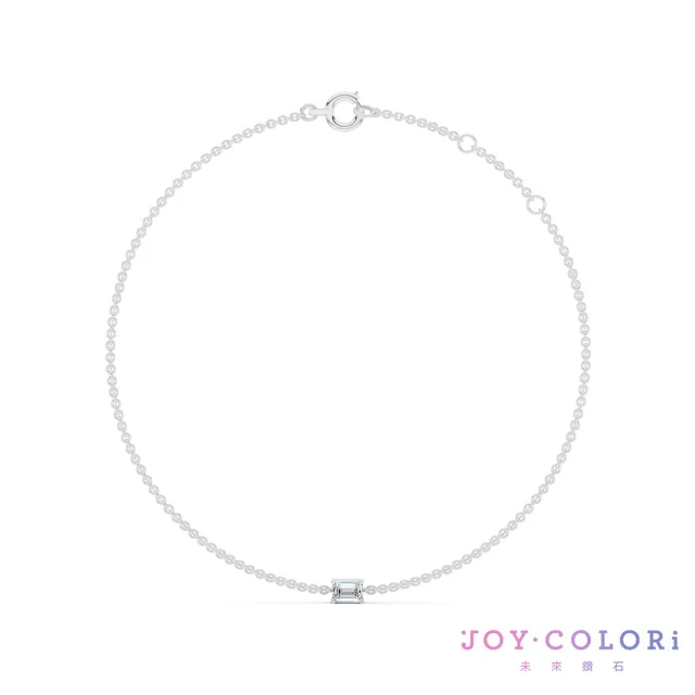 【JOY COLORi 未來鑽石】PT950鉑金 15分祖母綠鑽石手鍊(培育鑽石 映光 BR8043EALG)