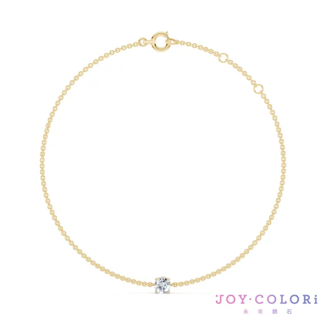 【JOY COLORi 未來鑽石】10K金 30分圓鑽手鍊(培育鑽石 耀光 BR8043CLG)