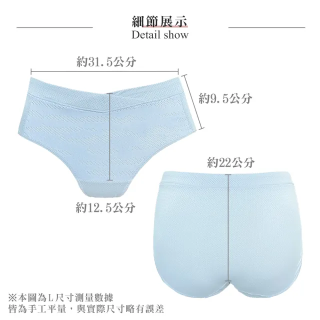【Swear 思薇爾】城市動感系列M-3XL涼感透氣中腰三角女內褲(天光藍)