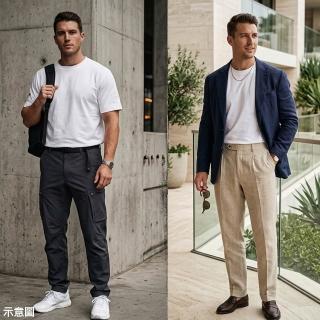 【CANADA GOOSE】CANADA GOOSE 純棉刺繡圓標短袖T恤(男款/白)