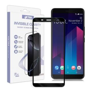 【VXTRA】HTC U11+ / U11 Plus 全膠貼合 滿版疏水疏油9H鋼化頂級玻璃膜-黑