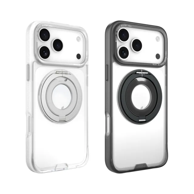 【HODA】iPhone 18/17/16 Plus/Air/Pro/Pro Max MagSafe 柔石支架指環保護殼
