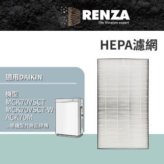 【RENZA】適用Daikin 大金 MCK70VSCT-W MCK70 MCK70VSCTW 閃流空氣清淨機(HEPA濾網 濾芯 濾心)