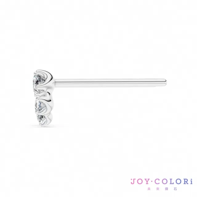【JOY COLORi 未來鑽石】10K金 鑽石耳環(培育鑽石 森月微光 EE0064LG)